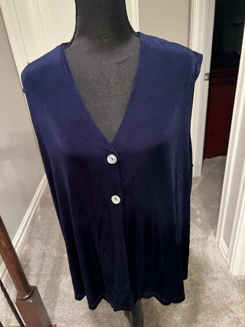 Citiknits Navy Vest 3X